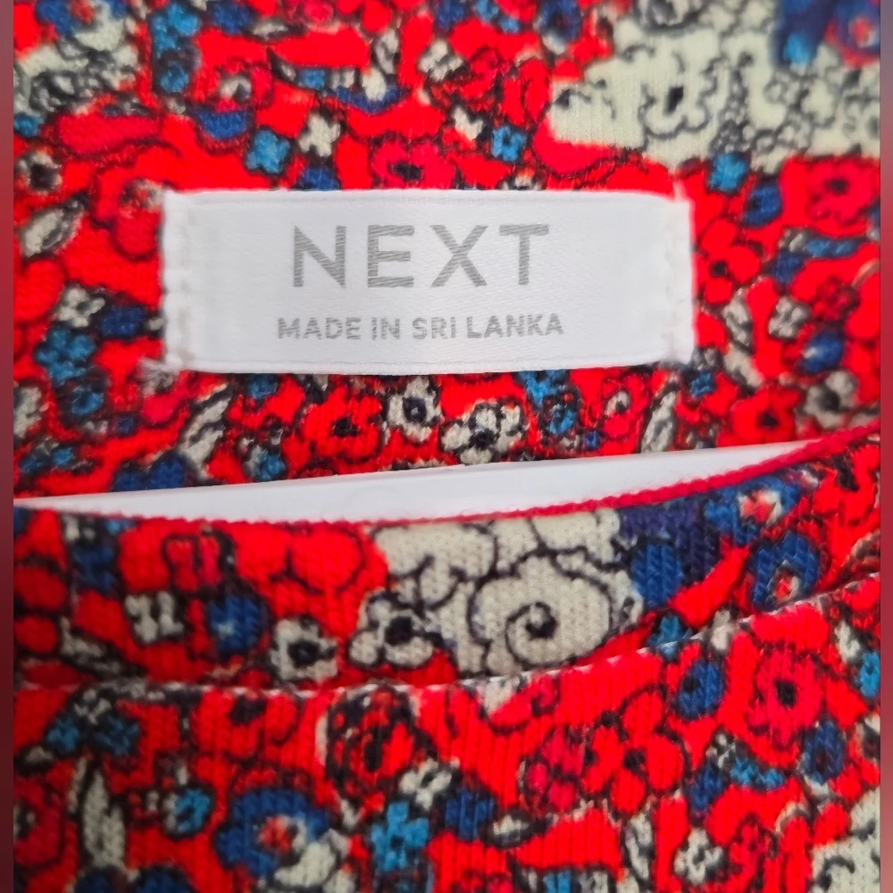 Next Girls Red White Blue Floral Print 100% Cotton 13 years